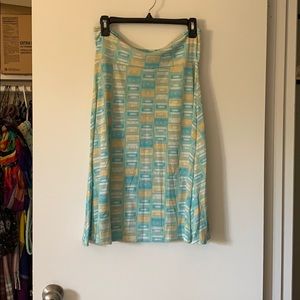 Lularoe cassette tape azure skirt size large
